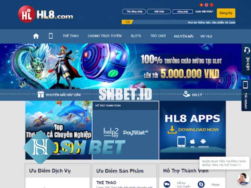 HL8 - Nhà cái tổng hợp chơi game nhận thưởng hấp dẫn 1 HL8