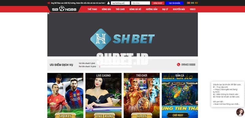 Sbong88 - Đại lý đặt cược thể thao online uy tín 1 Sbong88